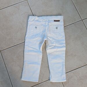 Burberry Kids White Denim Capris Pants, Girls Size 12